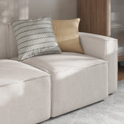 Bridgetown Luxury Modular Sectional Sofa Right Side with Arm Rest, Cream
