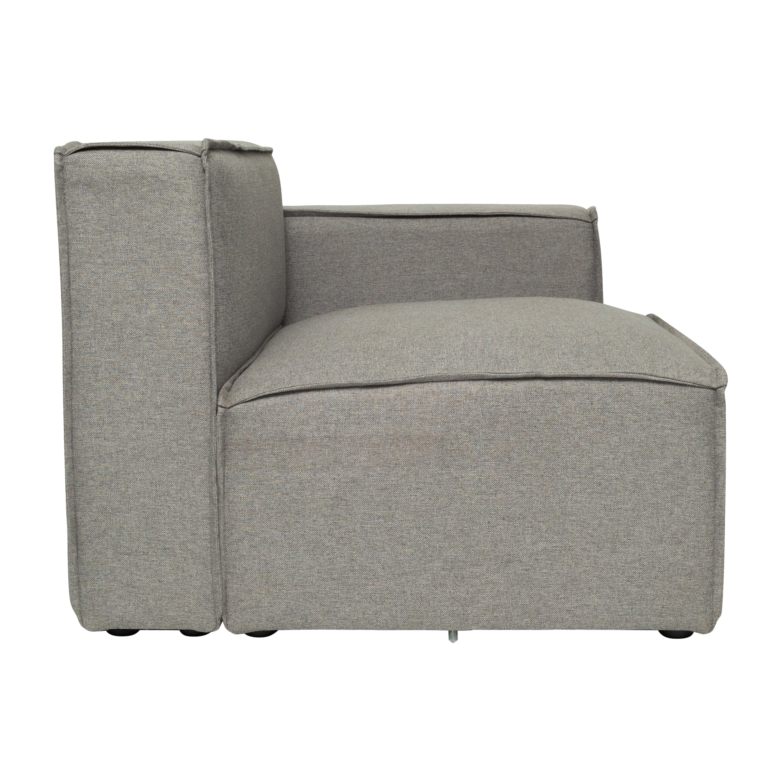 Bridgetown Luxury Modular Sectional Sofa Right Side with Arm Rest, Gray