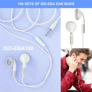 HamiltonBuhl® Ear Buds with In-Line Microphone – Qty. 100