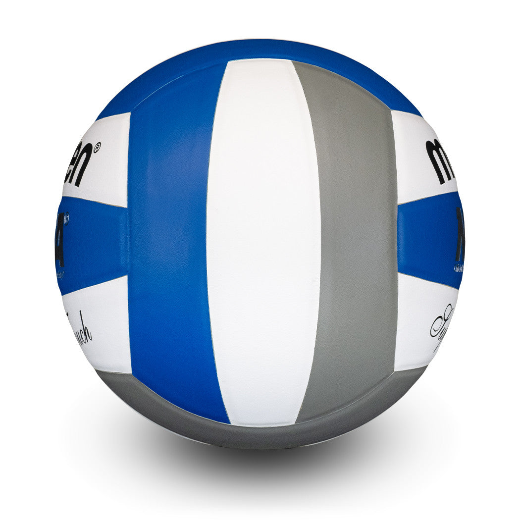 Elite Competition Volleyball NJCAA® Women's Championships Game Ball, Blue/Gray/White, Premium Leather, Uni-Bladder, Cotton Wrapped Construction