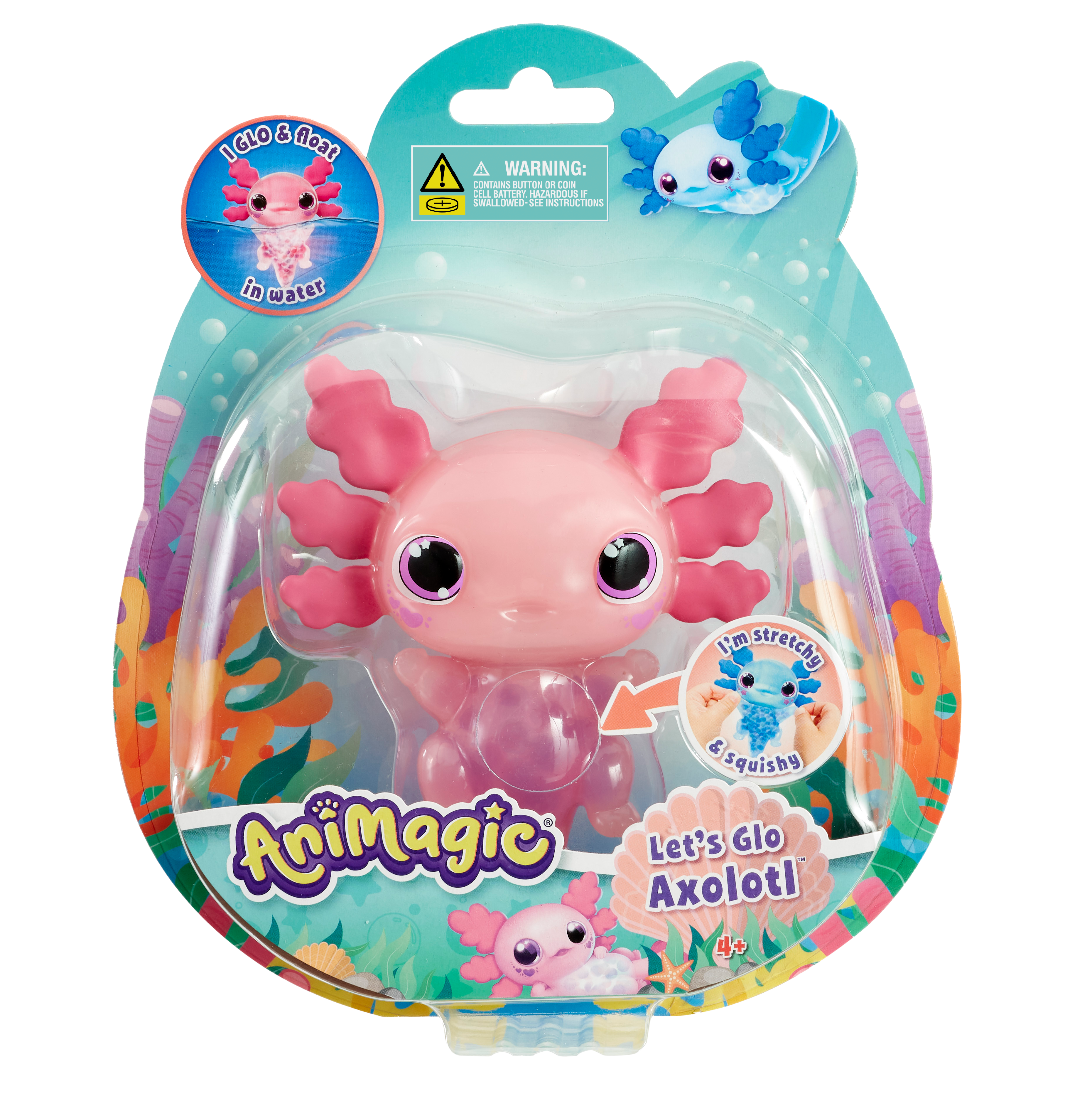 Animagic-Axolotl Assortment (contains Blue , Pastel Glow In The Dark, Pink )