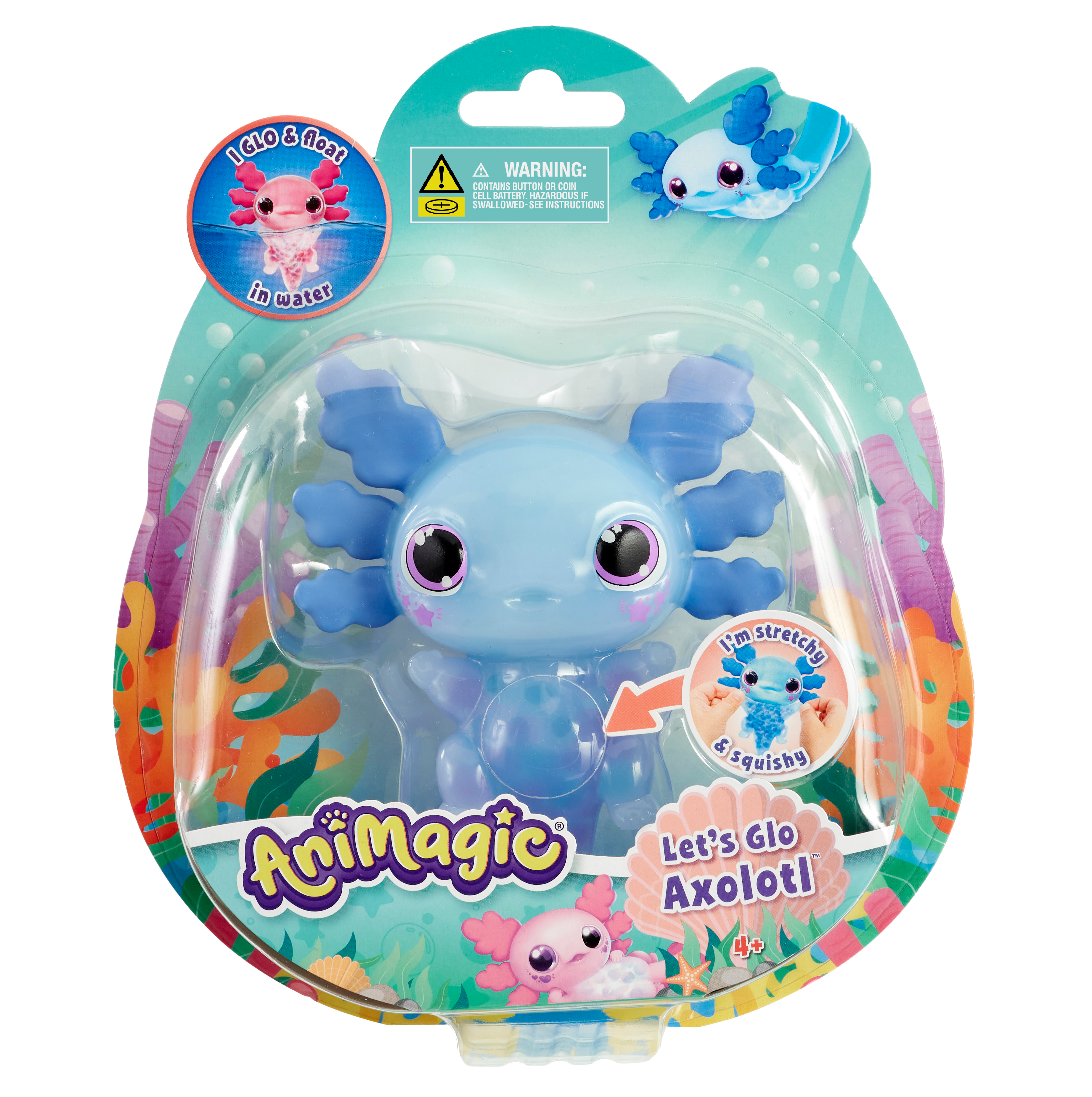 Animagic-Axolotl Assortment (contains Blue , Pastel Glow In The Dark, Pink )