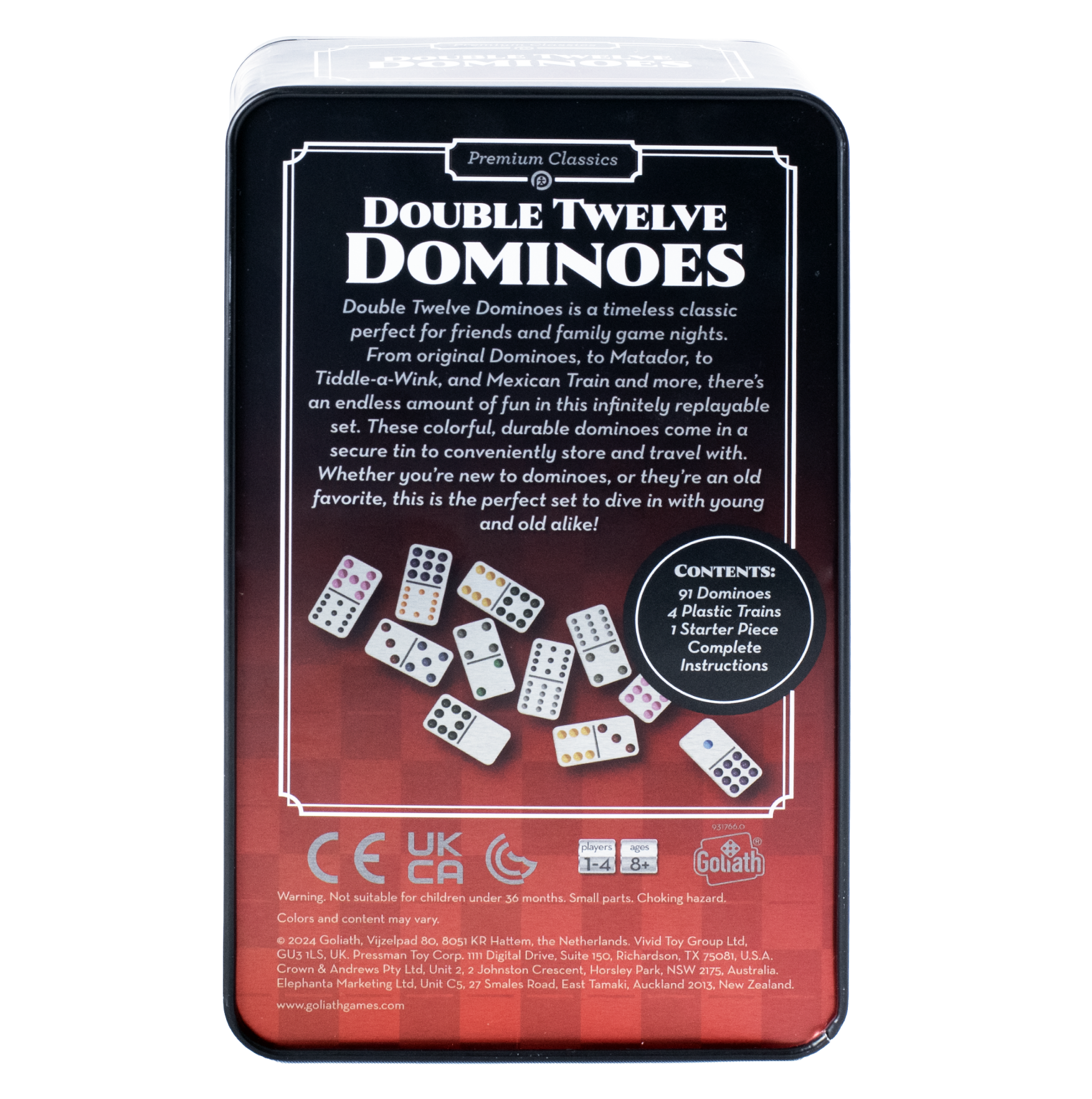 Pressman Premium Classics: Classics Double 12 Dominoes
