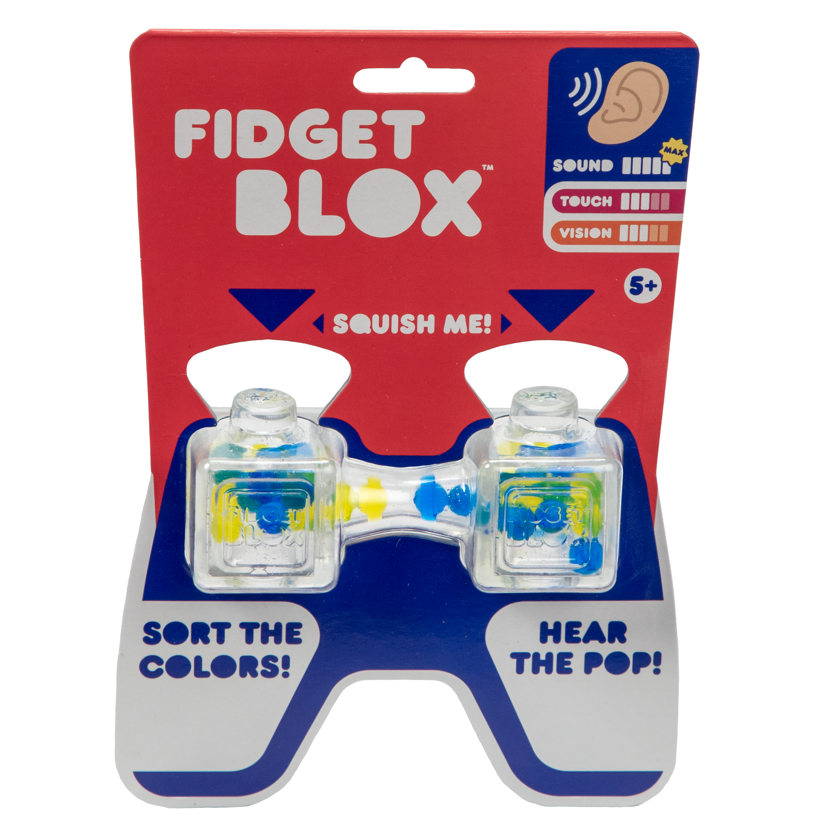 Fidget Blox Assortment CDU(contains Sound-Blue & Yellow , Sound-Green & Red, Vision-Pink, Vision-Blue, Touch-Teal, Touch-Pink)
