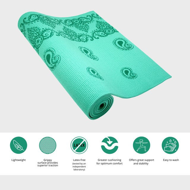 YOGA & PILATES MAT Incense - Aquamarine - 1/4"H x 24"W x 68"L