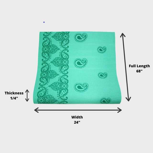 YOGA & PILATES MAT Incense - Aquamarine - 1/4"H x 24"W x 68"L