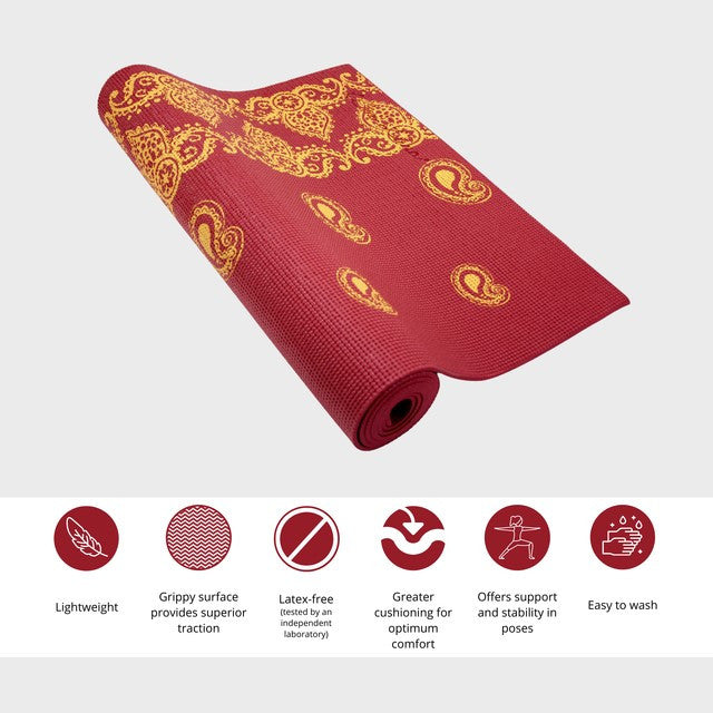 YOGA & PILATES MAT Butterfly - Cream - 1/4"H x 24"W x 68"L