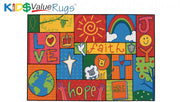 Inspirational Patchwork Rug - 3ft x 4ft 6in - Rectangle - Multi