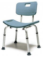 Lumex Platinum Collection Bath Seat With Backrest, Steel Blue, Unassembled, Retail Packaging, 3EA/CS