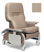 Lumex Deluxe Clinical Care Recliner with Drop Arms, Silver Taupe Upholstery