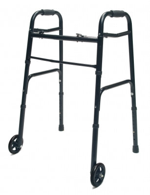 Lumex ColorSelect Adult Walker with Wheels, Black, 2EA/CS