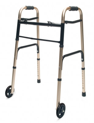 Lumex ColorSelect Adult Walker with Wheels, Gold, 2EA/CS