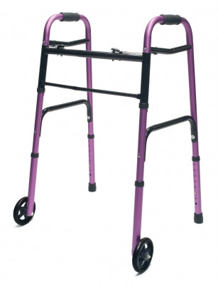Lumex ColorSelect Adult Walker with Wheels, Plum, 2EA/CS