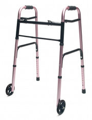 Lumex ColorSelect Adult Walker with Wheels, Pink, 2EA/CS