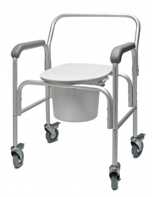 Commode Aluminum 3-In-1 w/Backrest - 2EA/CS, Lumex