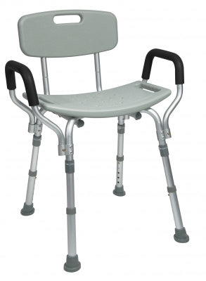 Lumex Platinum Collection Bath Seat With Backrest and Armrest, Unassembled, Retail Packaging, 3EA/CS