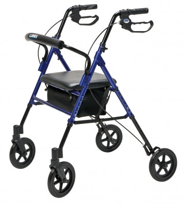 Set N Go Wide Height Adjustable Rollator - Blue