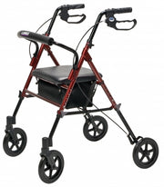 Set N Go Wide Height Adjustable Rollator - Burgundy