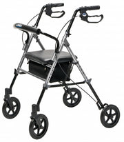 Set N Go Wide Height Adjustable Rollator - Silver