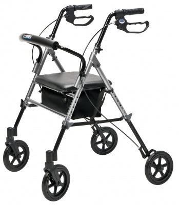 Set N Go Wide Height Adjustable Rollator - Silver