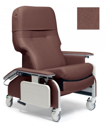 Lumex Deluxe Clinical Care Recliner with Drop Arms, Wineberry Upholstery