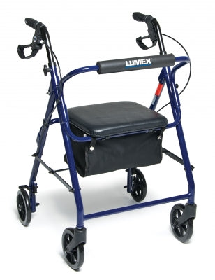 Walkabout Basic Four-Wheel Rollator - Blue