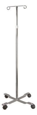 IV Pole, 4 Leg, 2 Hook, Lumex