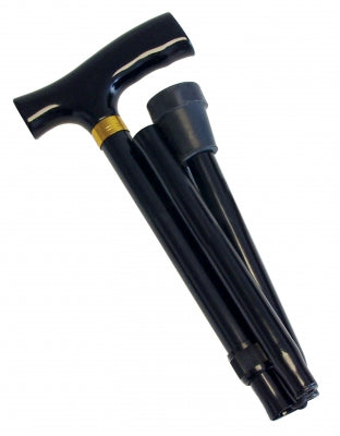 Folding Cane - Standard Grip, Black, 4EA/CS