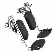 HD Articulating Legrest Complete Aluminum Footplate and Panel - Pair, E&J