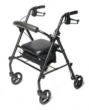 Walkabout Steel KD, 4 Wheel Rollator, Black