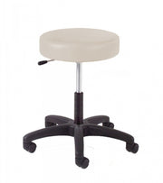 Lab Stool, Black Base, Single Lever, Alabaster