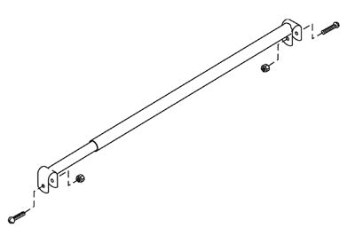 Anti-Folding Bar, Chromed (Lower Frame) Telescoping Width (22-30") For Paramount XD