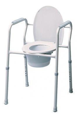 Lumex Grey Collection 3-in-1 Steel Commode, 4EA/CS