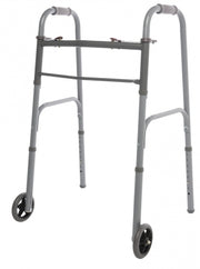 Folding Walker w/ Wheels Dual Rel - 4EA/CS Adult, Lumex
