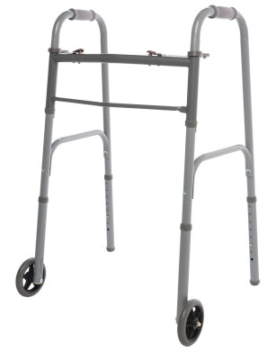 Folding Walker w/ Wheels Dual Rel - 4EA/CS Adult, Lumex