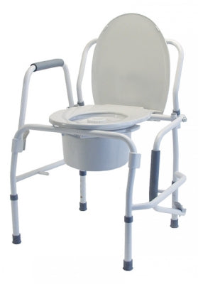 Lumex Silver Collection Steel Drop Arm 3-in-1 Commode, 2EA/CS