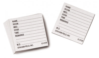 Medicine Dispenser Tray Cards, White 500/BX Graham-Field