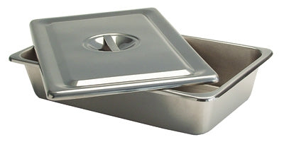 Stainless Steel Instrument Trays w/ Cover, 12 1/8"