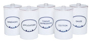 Sundry Jars w/ Cover, Set of 5, Opaque Plastic, Graham-Field
