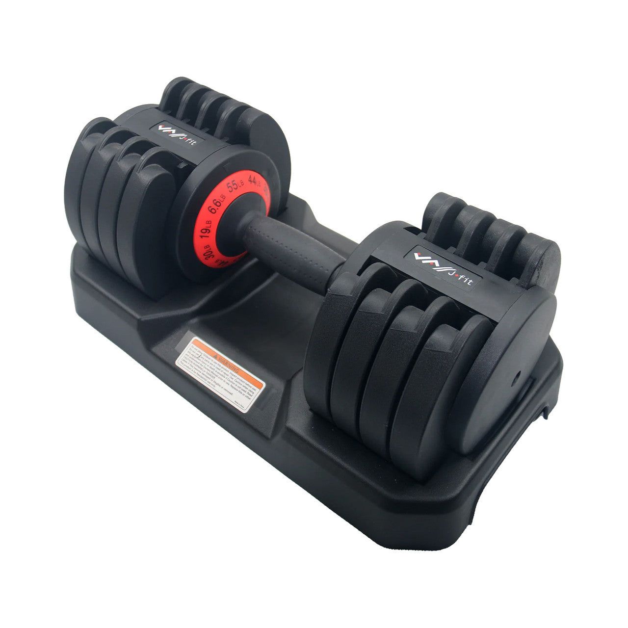ADJUSTABLE DUMBBELL SET, 55 LB