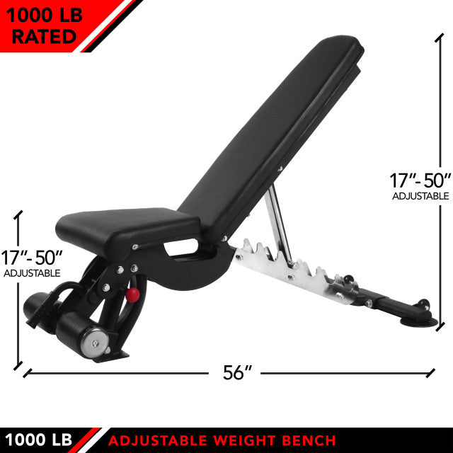 ADJUSTABLE WEIGHT BENCH, 1000 LB