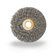 Jaz 4" Regular Twist Knot Wire Wheel, 40 Knots, .020", Stainless Steel, 1/2" Knot, Trim: 1-1/8", 5/8" A.H., Packaging Qty: 1 each per pack