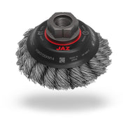 74050 Jaz USA Twist Knot Wire Saucer Brush,4",.020",Steel