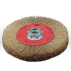 78000 Jaz USA Wire Wheel Bench Brush,4-1/2"Crimped,.012",Steel
