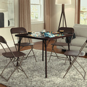 Madelyn Brown 33.5" Folding Card Table for 4 with Foldable Legs and Portable Lightweight Design