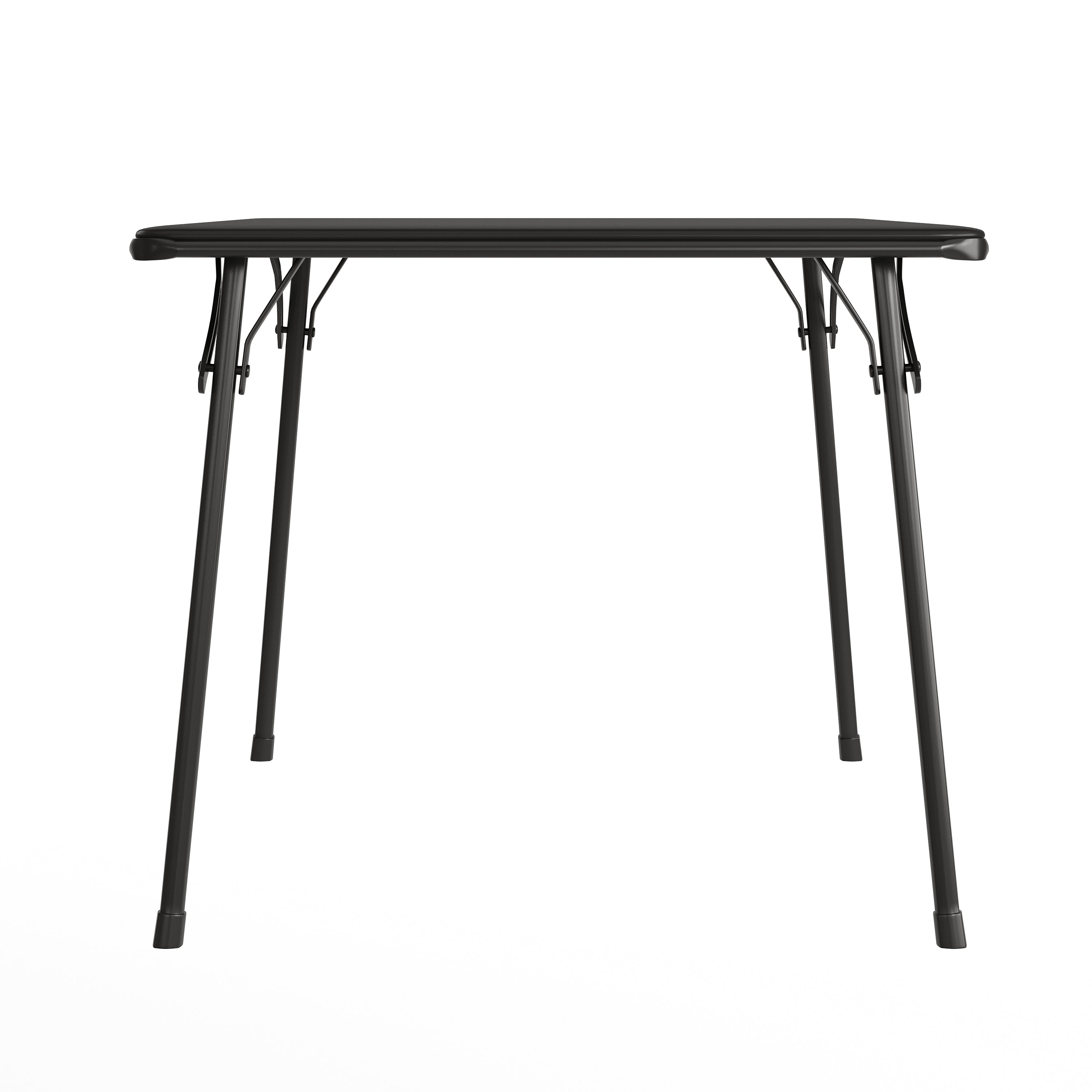 Madelyn Black 33.5" Folding Card Table for 4 with Foldable Legs and Portable Lightweight Design