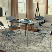 Madelyn Gray 33.5" Folding Card Table for 4 with Foldable Legs and Portable Lightweight Design