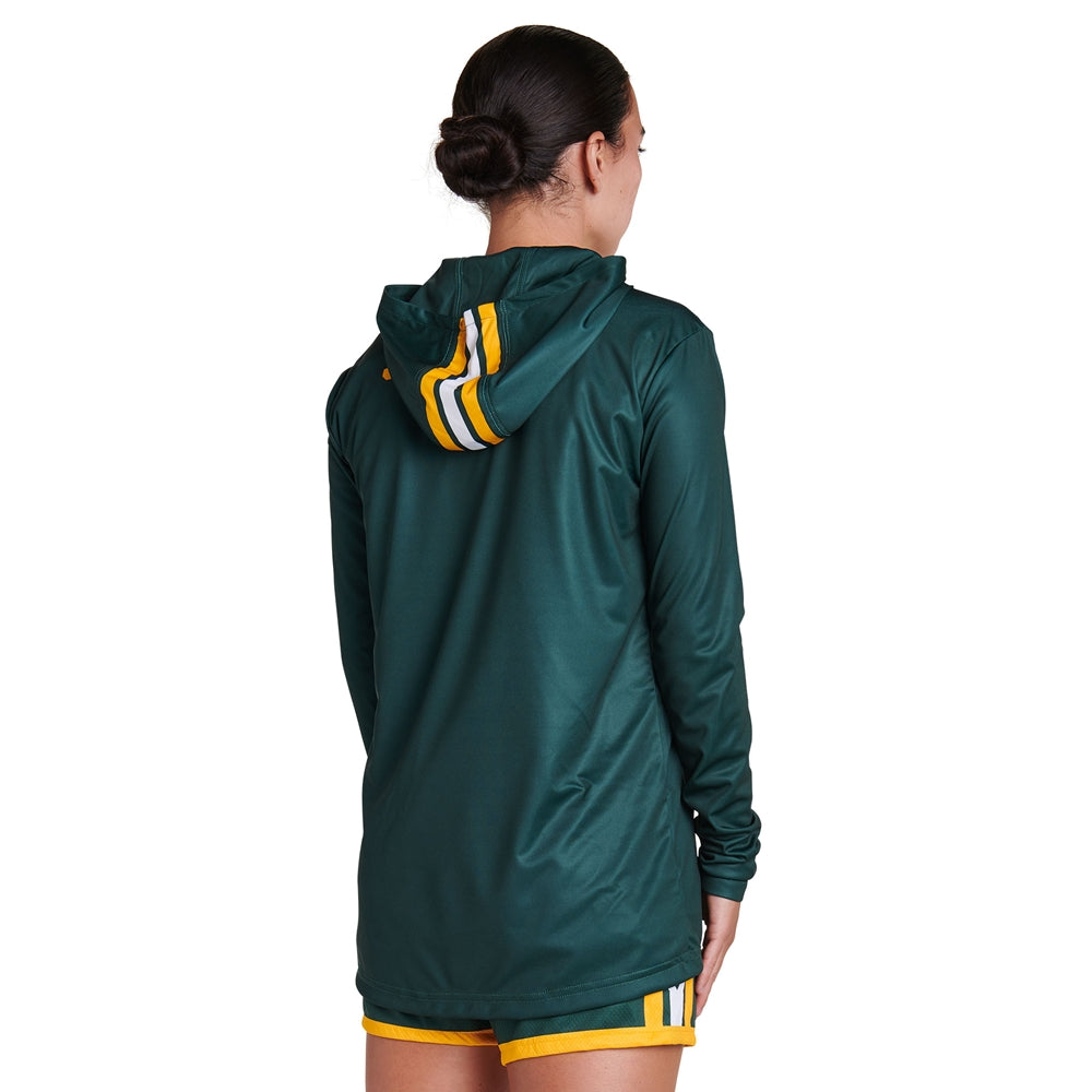 JUICE Long Sleeve Shooter Shirt with Hood - Z-Cloth - Womens - Medium (Full-Dye, Premium cut-and-sew Sublimation. No Limitations!)