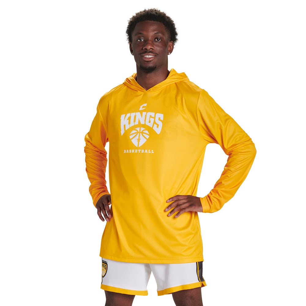 JUICE Long Sleeve Shooter Shirt with Hood - Active Cloth - Adult - Large (Full-Dye, Premium cut-and-sew Sublimation. No Limitations!)