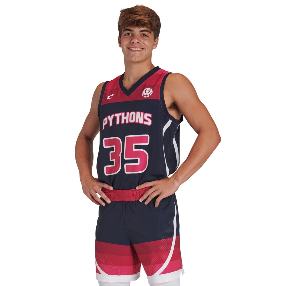 JUICE Fitted Stretch Woven Basketball Jersey - Youth - Medium (Full-Dye, Premium cut-and-sew Sublimation. No Limitations!)